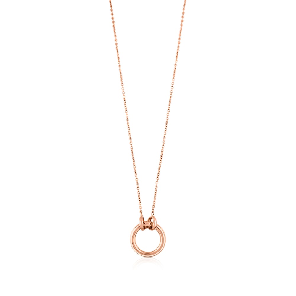 Rose Vermeil Silver TOUS Hold Necklace 1,6cm