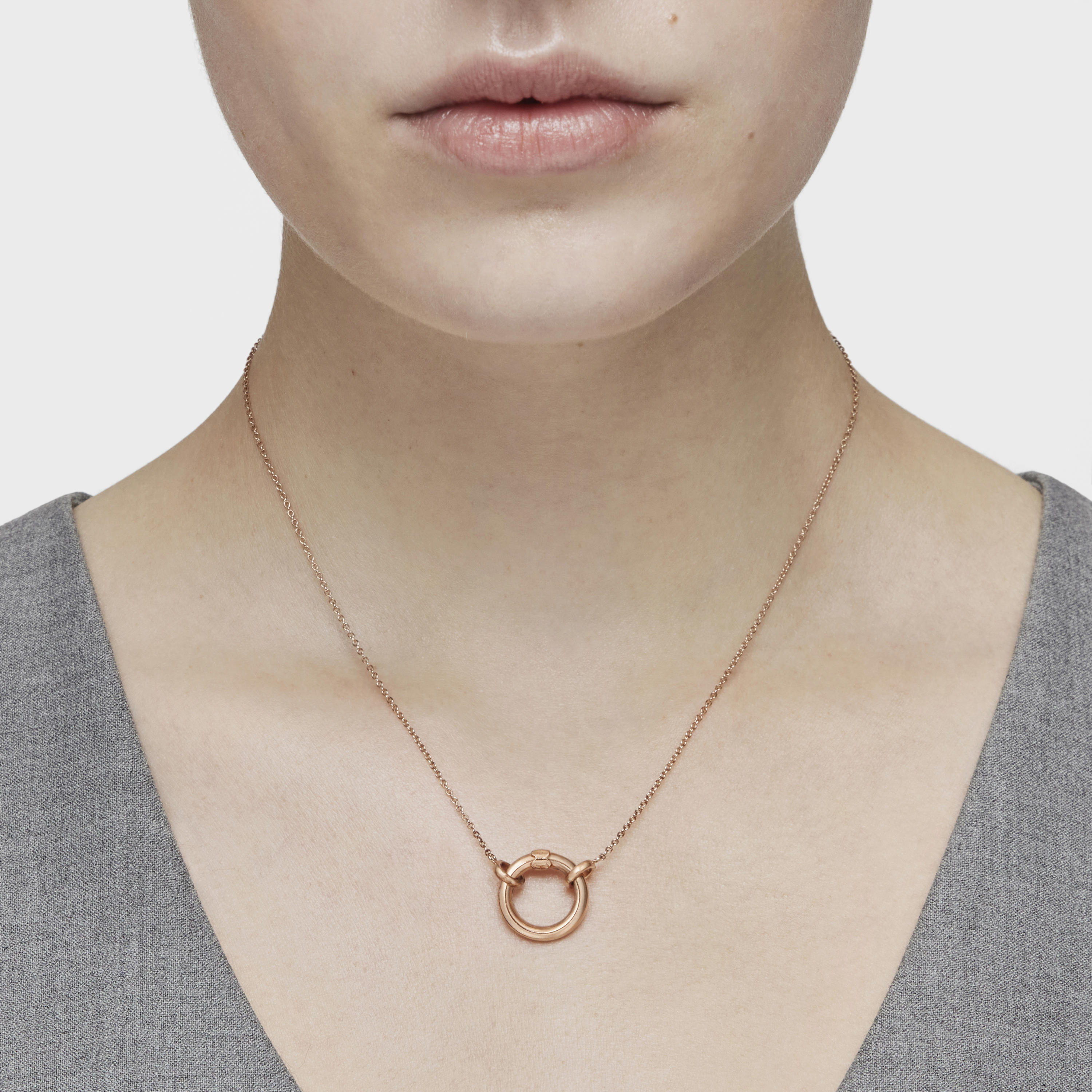 Rose 18K gold vermeil TOUS Hold Necklace 1,6cm.