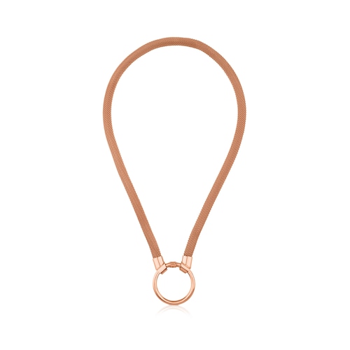 Rose Vermeil Silver and rose IP rose Steel TOUS Hold Necklace image number 0