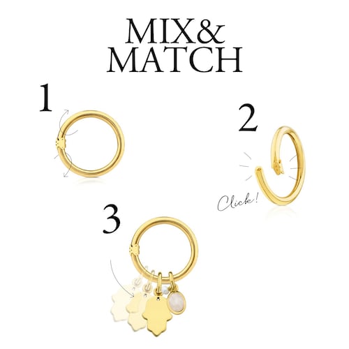 Colar Hold em Prata Vermeil rosa e Aço