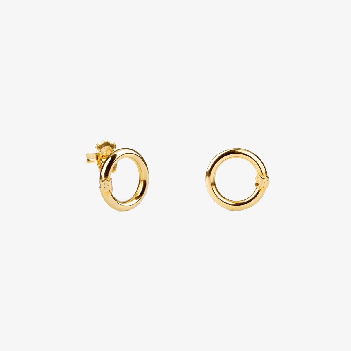 Tous - Pendientes Con Baño De Oro 18 Kt Sobre Plata 1,6 Cm Hold - Dorado