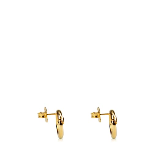 Pendientes con baño de oro 18 kt sobre plata 1,6 cm Hold