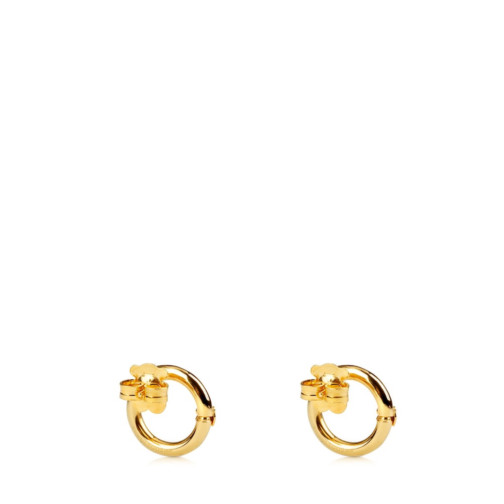 Pendientes con baño de oro 18 kt sobre plata 1,6 cm Hold image number 2