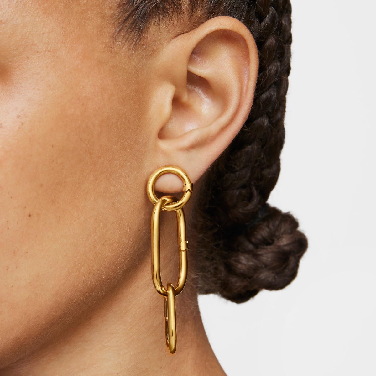 Pendientes con baño de oro 18 kt sobre plata 1,6 cm Hold