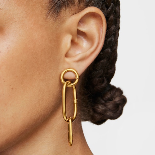 Pendientes con baño de oro 18 kt sobre plata 1,6 cm Hold