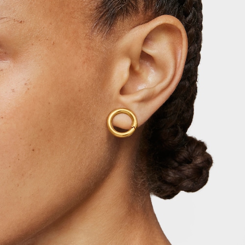 Pendientes con baño de oro 18 kt sobre plata 1,6 cm Hold