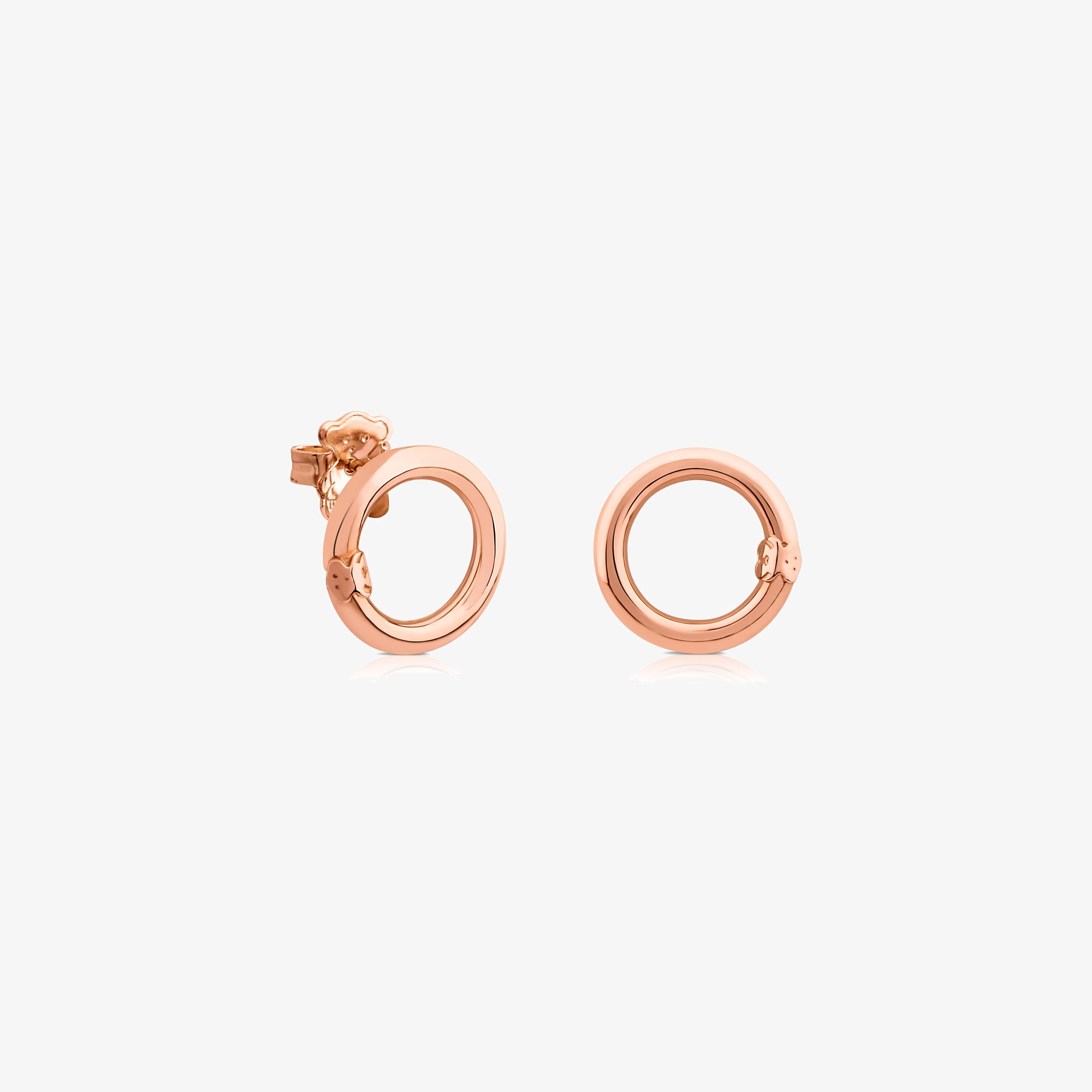 Small Rose 18K gold vermeil Hold Earrings
