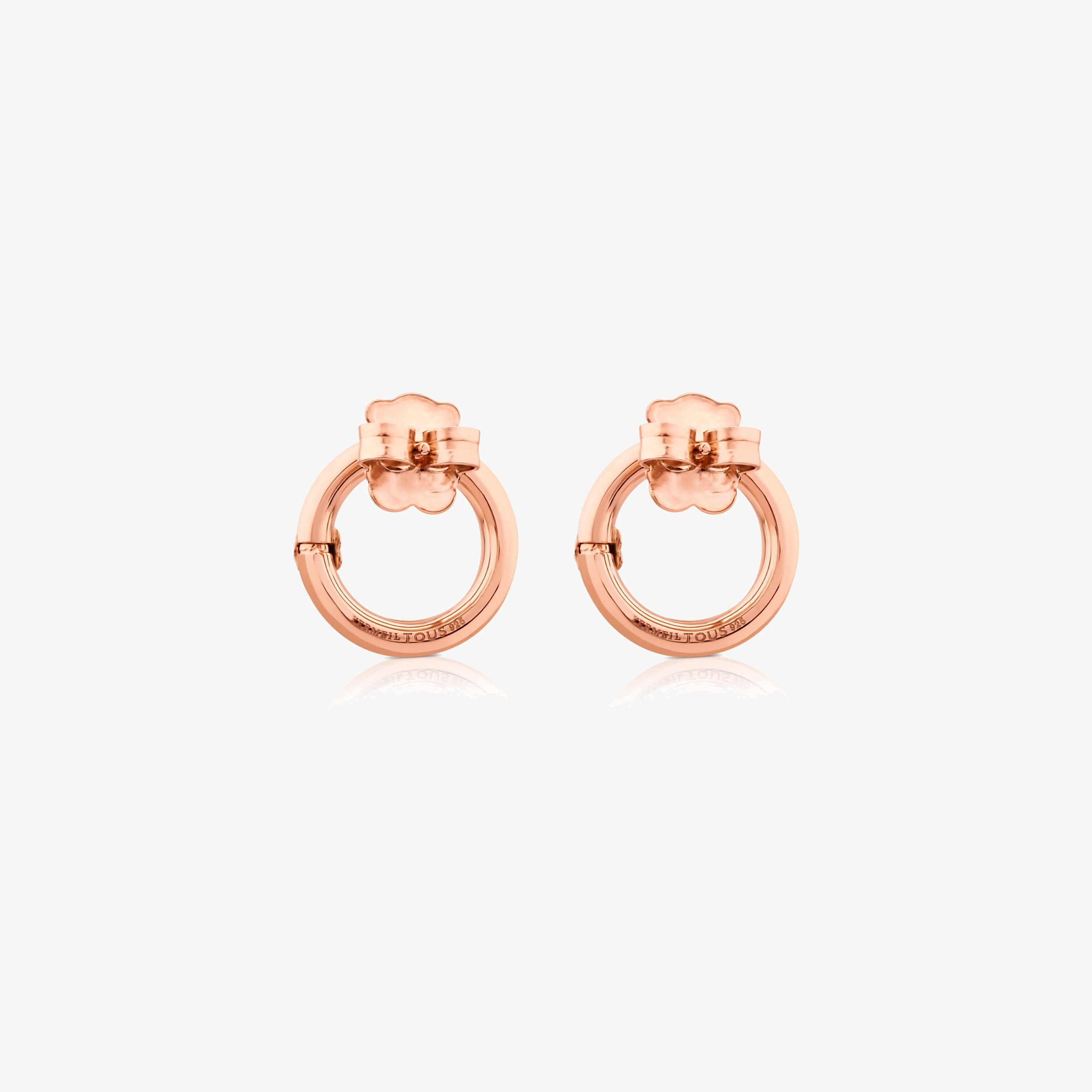 Small Rose 18K gold vermeil Hold Earrings