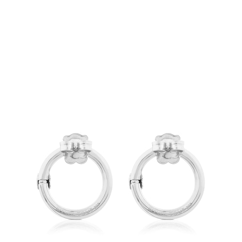 Pendientes medianos de plata Hold
