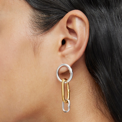 Pendientes medianos de plata Hold