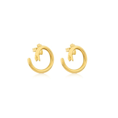 Medium Vermeil Silver Hold Earrings