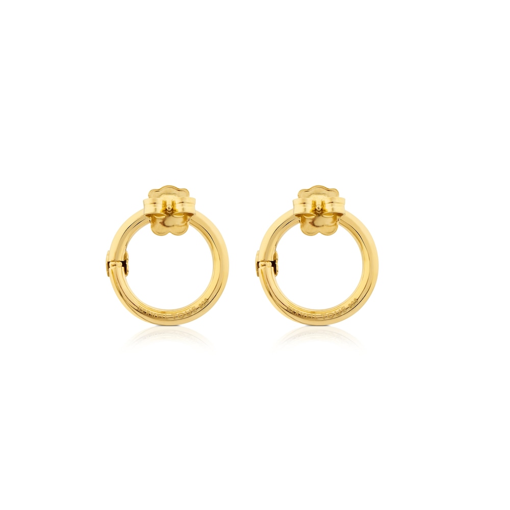 Pendientes medianos con baño de oro 18 kt sobre plata Hold image number 2