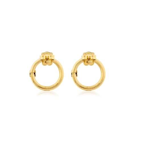 Medium Vermeil Silver Hold Earrings