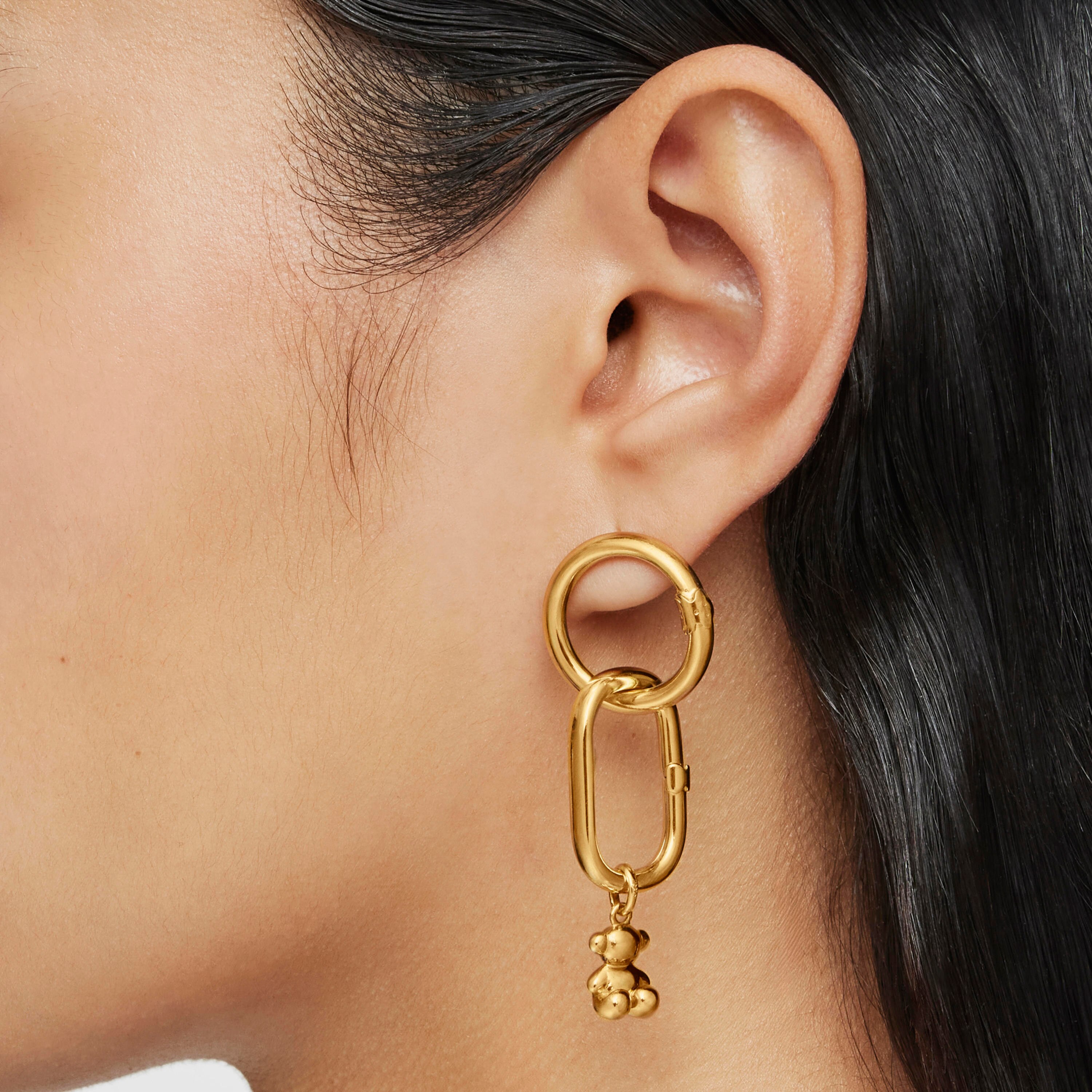 Medium 18K gold vermeil Hold Earrings