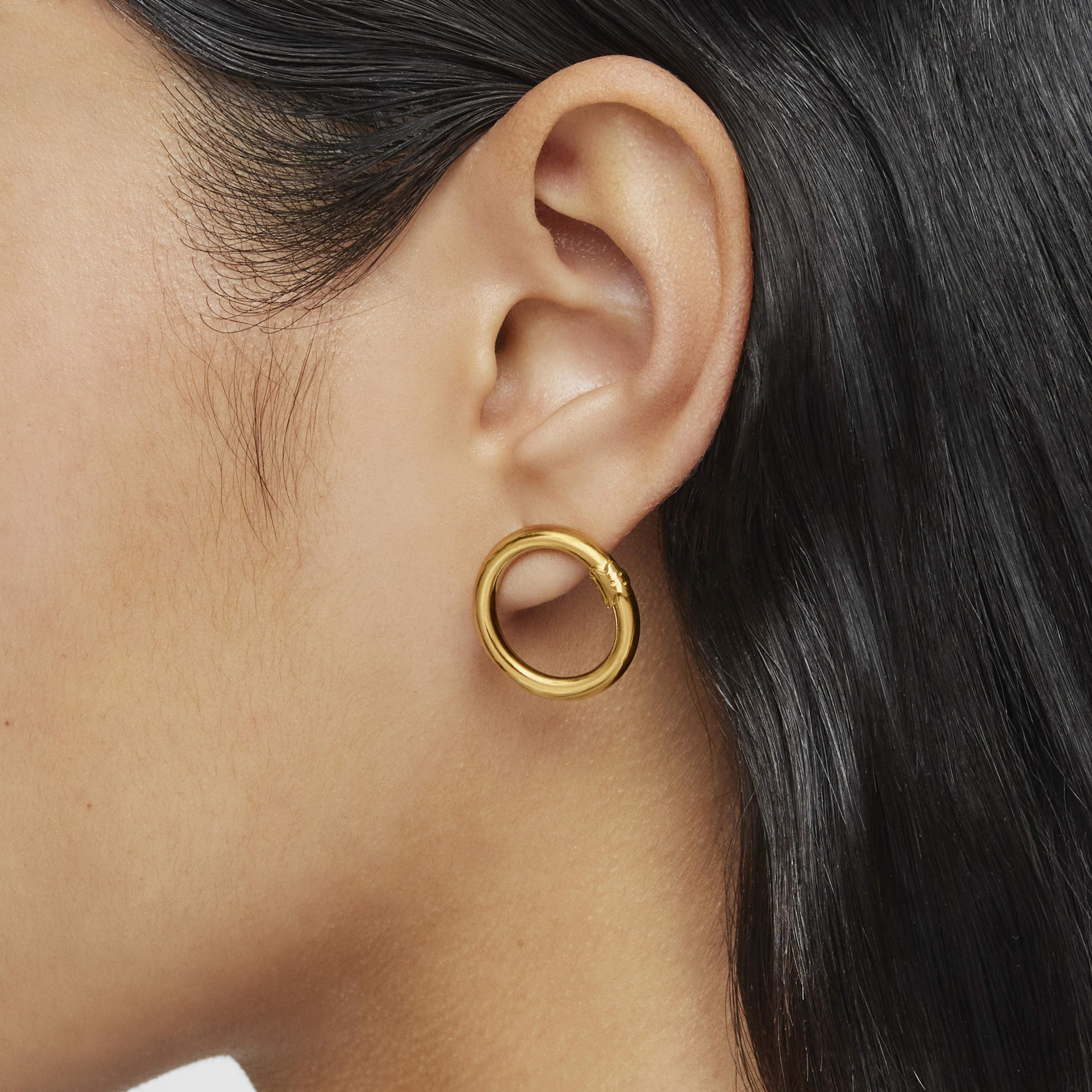 Medium Vermeil Silver Hold Earrings