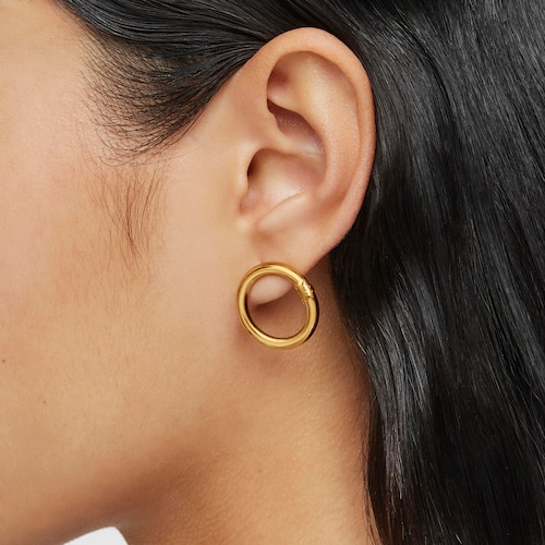 Medium Vermeil Silver Hold Earrings