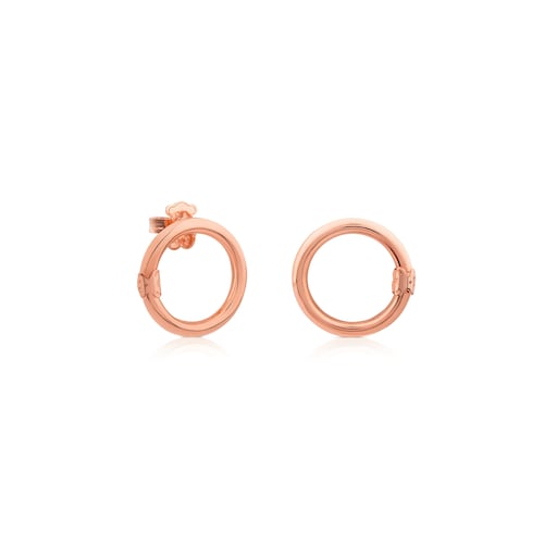 Medium Rose 18K gold vermeil Hold Earrings