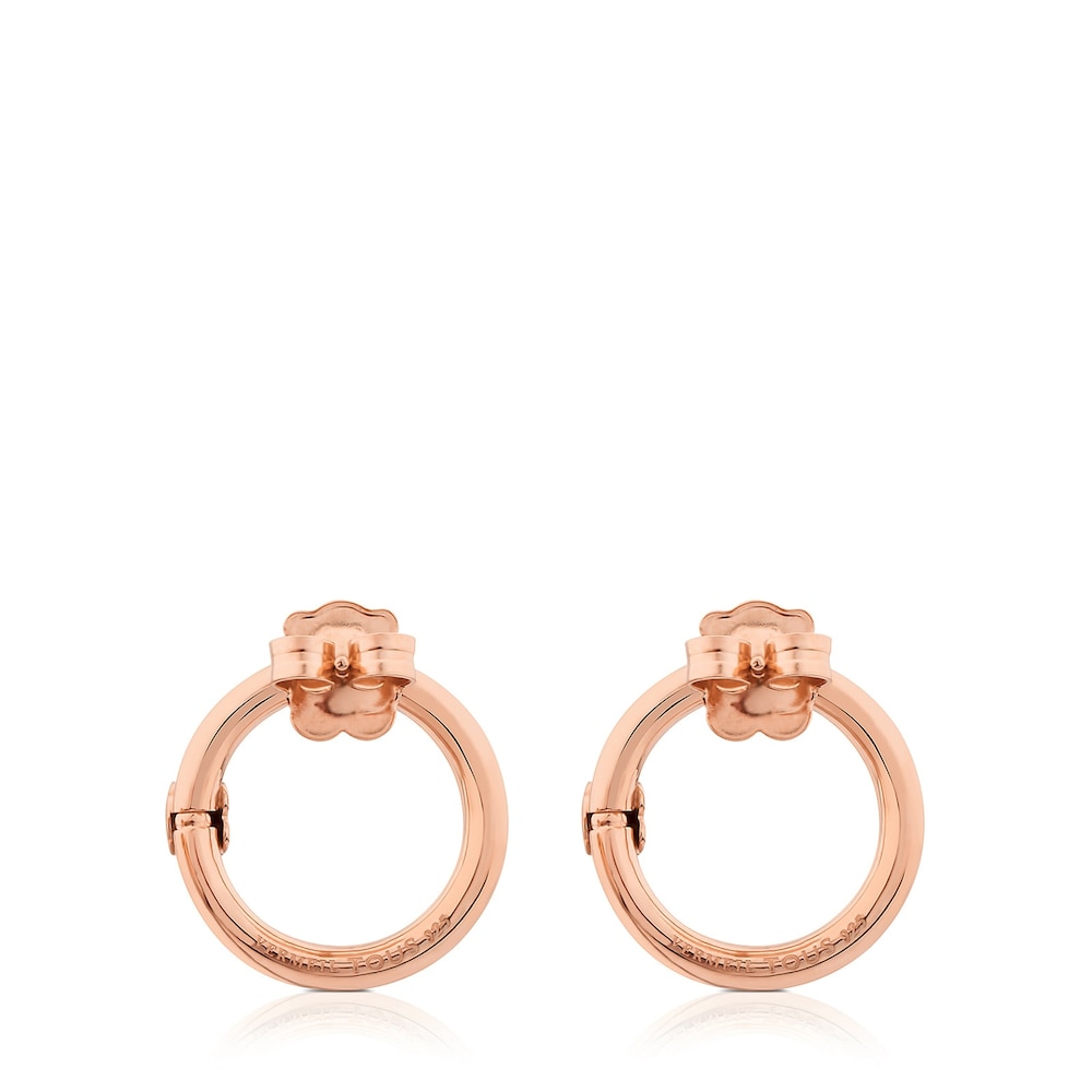 Medium Rose Vermeil Silver Hold Earrings