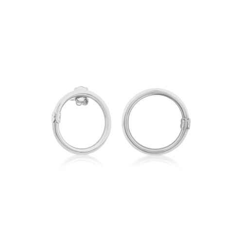 Large Silver Hold Earrings image number 0