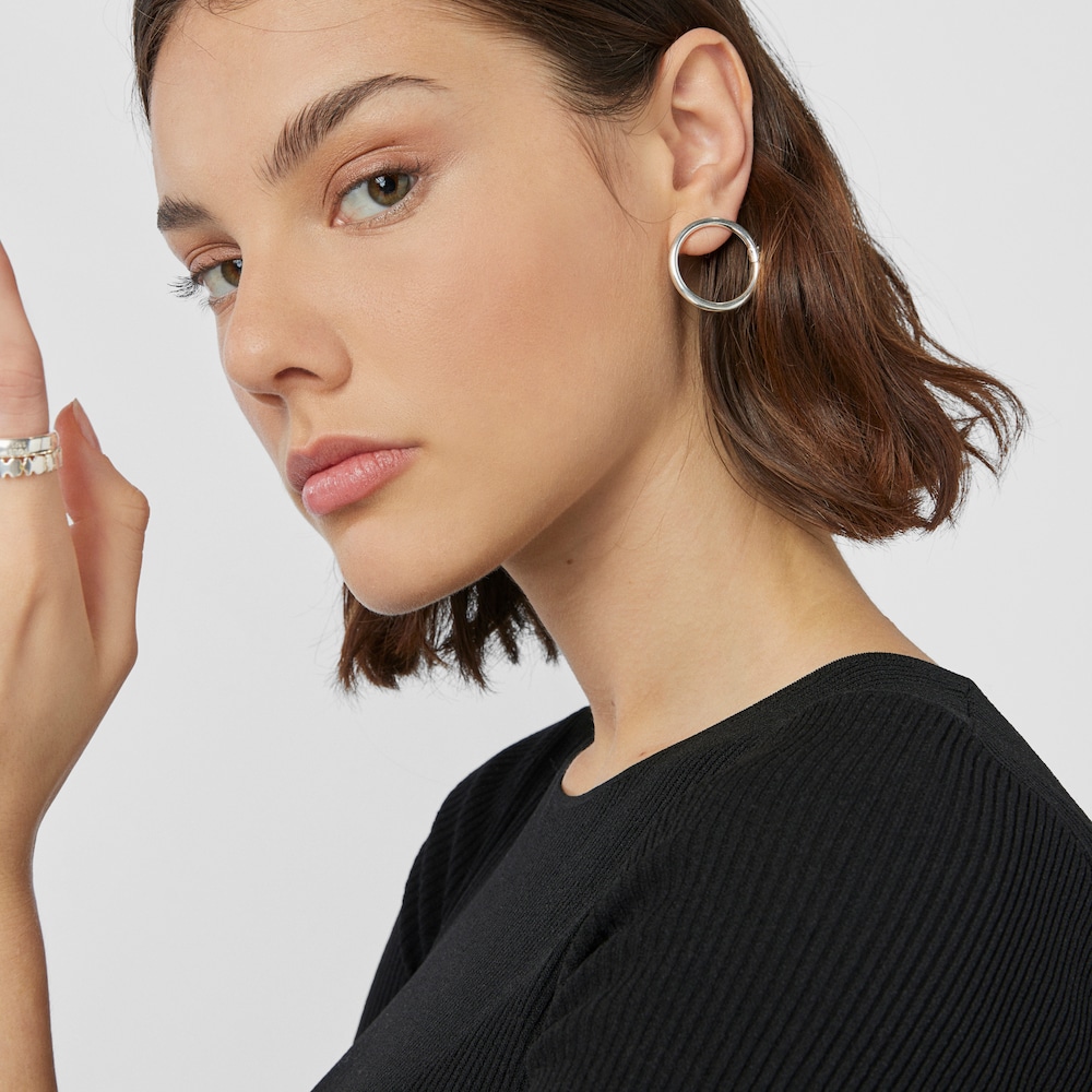 Aretes grandes Hold de Plata