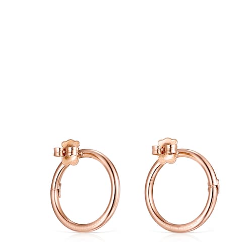 Argola grande Hold em Prata Vermeil rosa