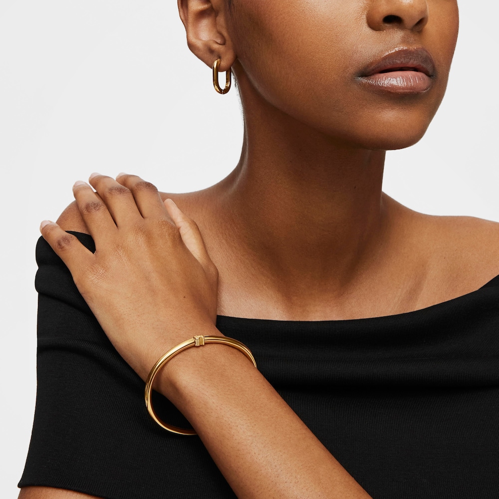 Pulsera Warm con ba&ntilde;o de oro 18 kt sobre plata