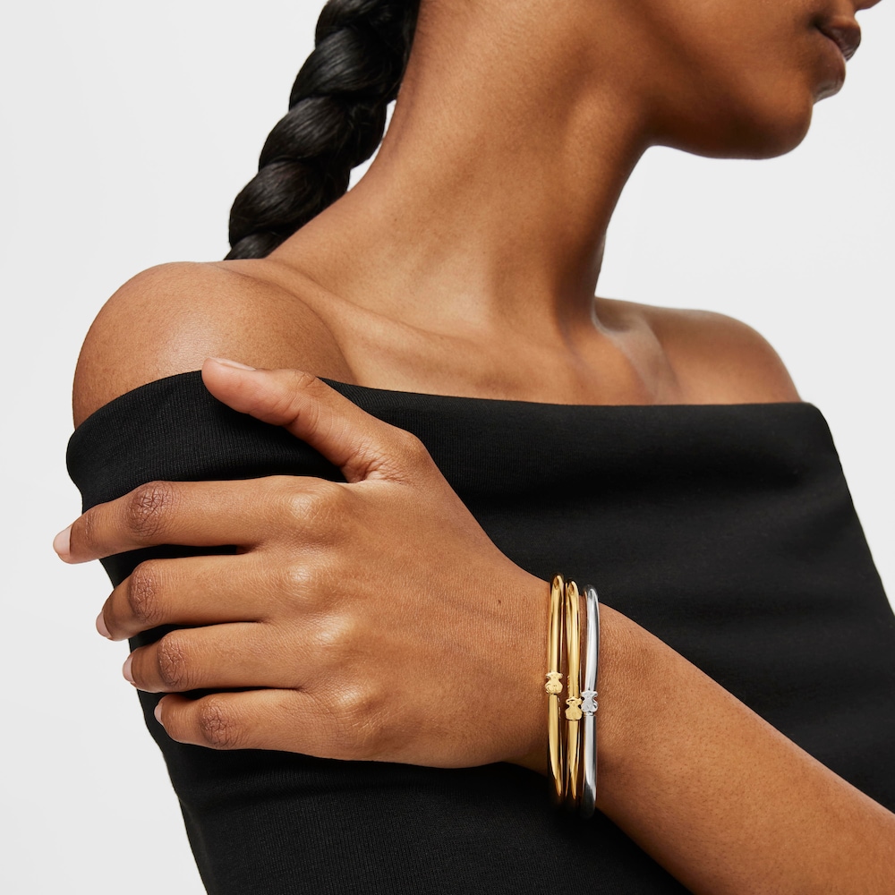 Pulsera Warm con ba&ntilde;o de oro 18 kt sobre plata