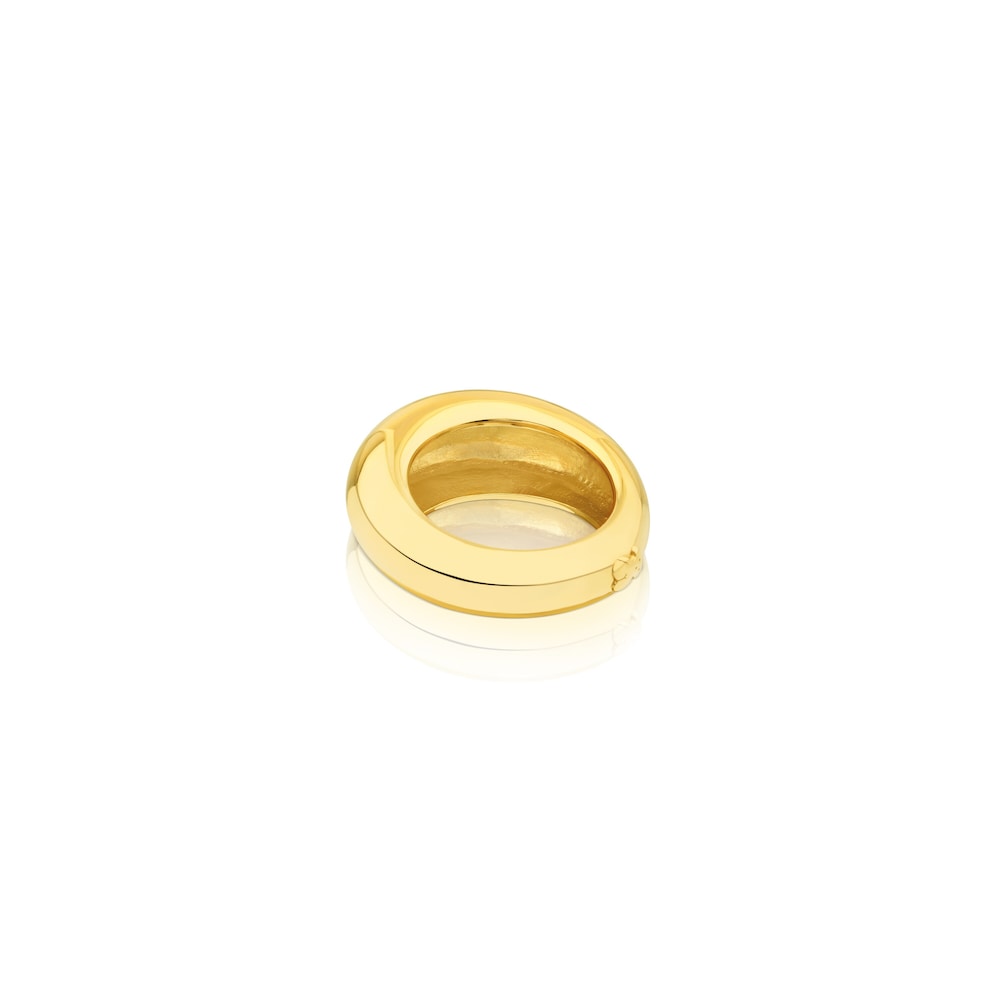 Anillo con baño de oro 18 kt sobre plata abombado Warm image number 2