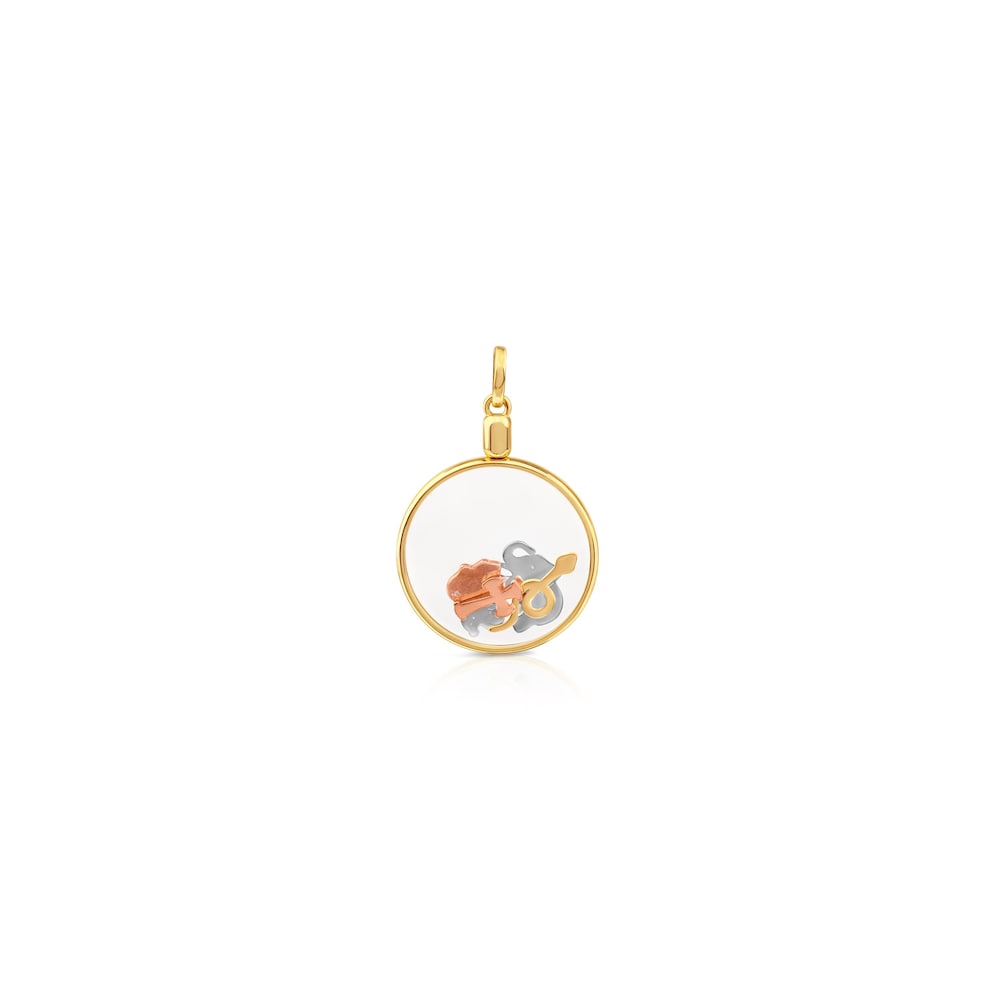 18K gold vermeil Idol Locket Pendant