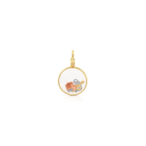 Colgante con baño de oro 18 kt sobre plata Idol Locket
