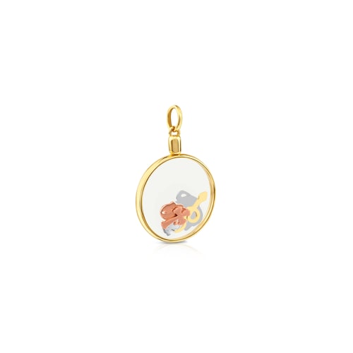 Colgante con baño de oro 18 kt sobre plata Idol Locket