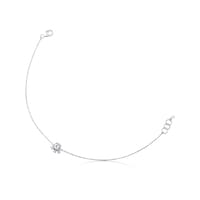 Pulsera de oro blanco con diamantes y topacio Eklat