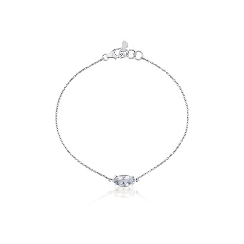 White Gold Eklat Bracelet with Topaz