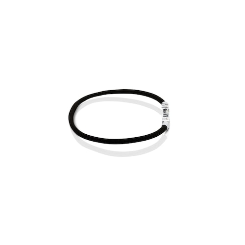 Steel and White Gold Eklat Bracelet with Topaz