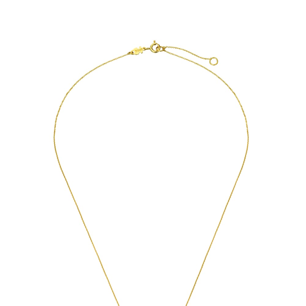 Collar de oro con diamantes y perla Eklat