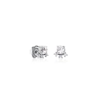 Pendientes de oro blanco con diamantes y topacio Eklat