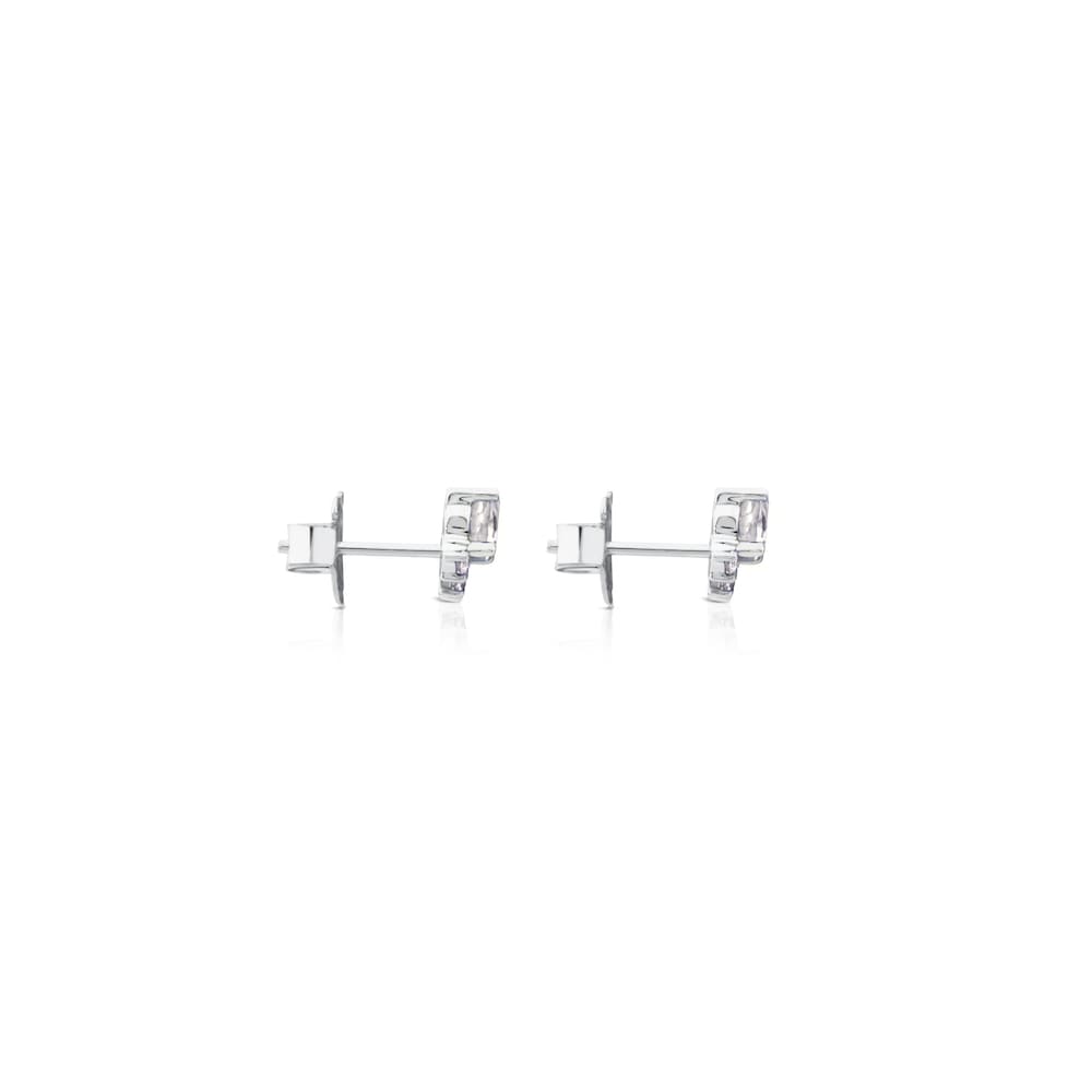 White Gold with Diamonds and Topaz Eklat Earrings White Gold with Diamonds and Topaz Eklat Earrings