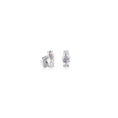 White Gold Eklat Earrings with Topaz image number 0