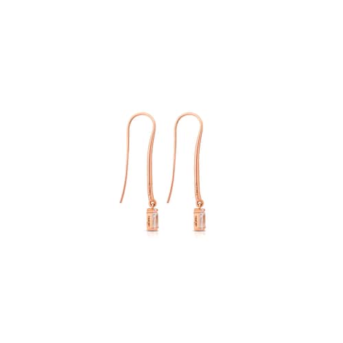 Pendientes con baño de oro rosa 18 kt sobre plata y topacio Eklat
