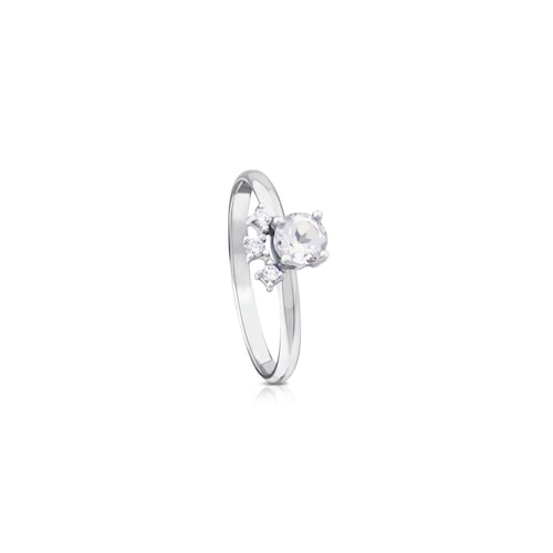 White Gold with Diamonds and Topaz Eklat Ring