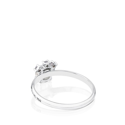 White Gold with Diamonds and Topaz Eklat Ring