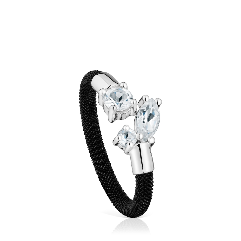 White Gold and Topaz Eklat Set image number 2