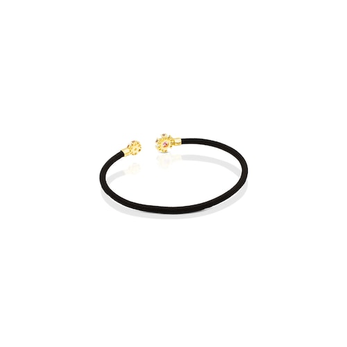 Gold and Steel Mini Teatime Bracelet with pink Sapphire, Ruby and Topaz