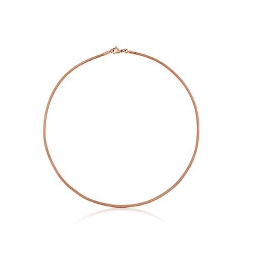 Gargantilla Icon Mesh de acero IP rosa y plata vermeil rosa