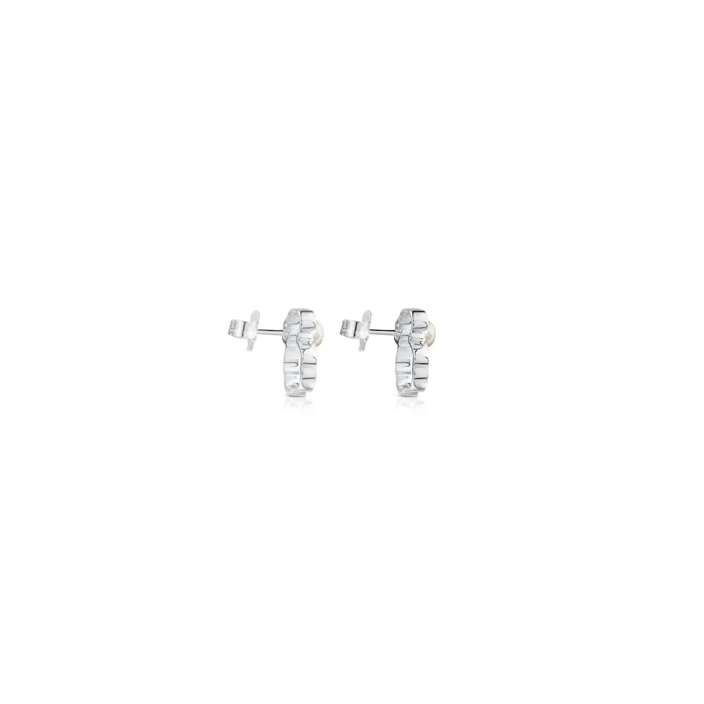 Pendientes de plata con perla cultivada 1,4cm Silueta image number 1
