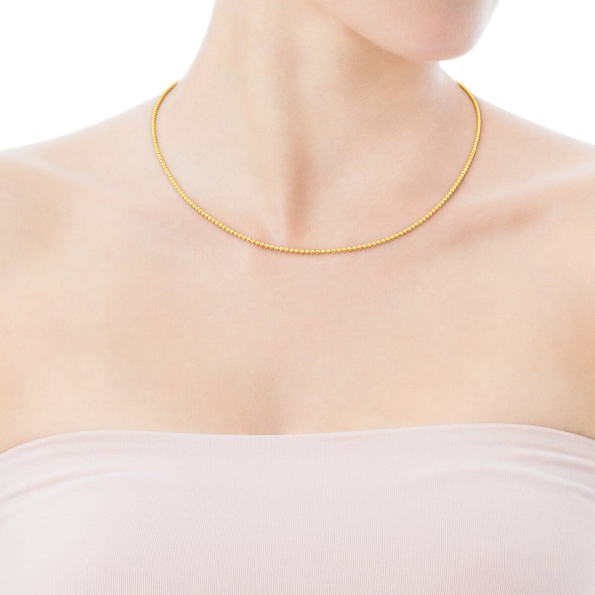 45 cm Gold TOUS Chain Choker with 1,4 mm balls