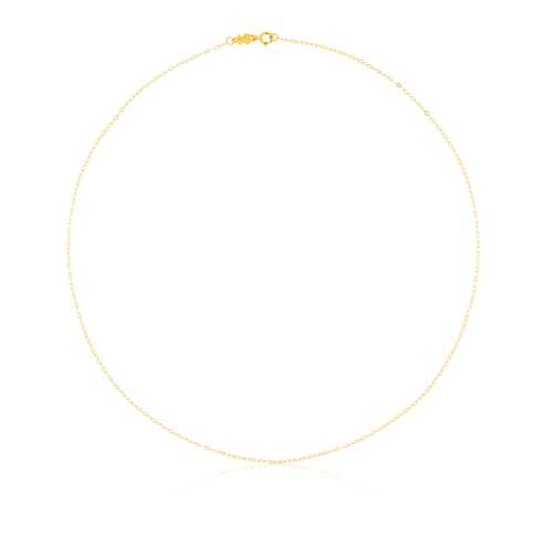 Gold Choker with oval rings measuring 40 cm TOUS Chain