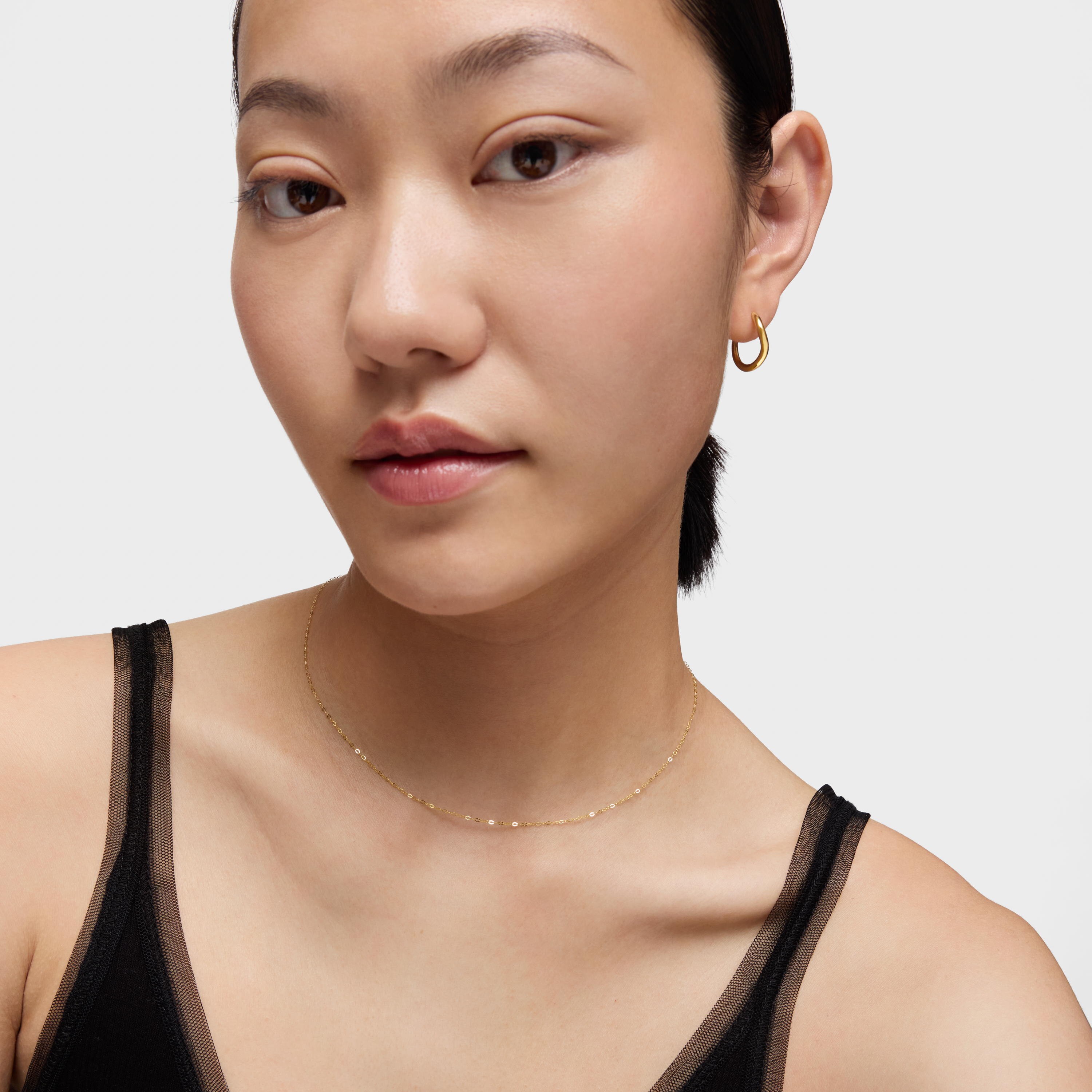 Gold Choker with oval rings measuring 40 cm TOUS Chain