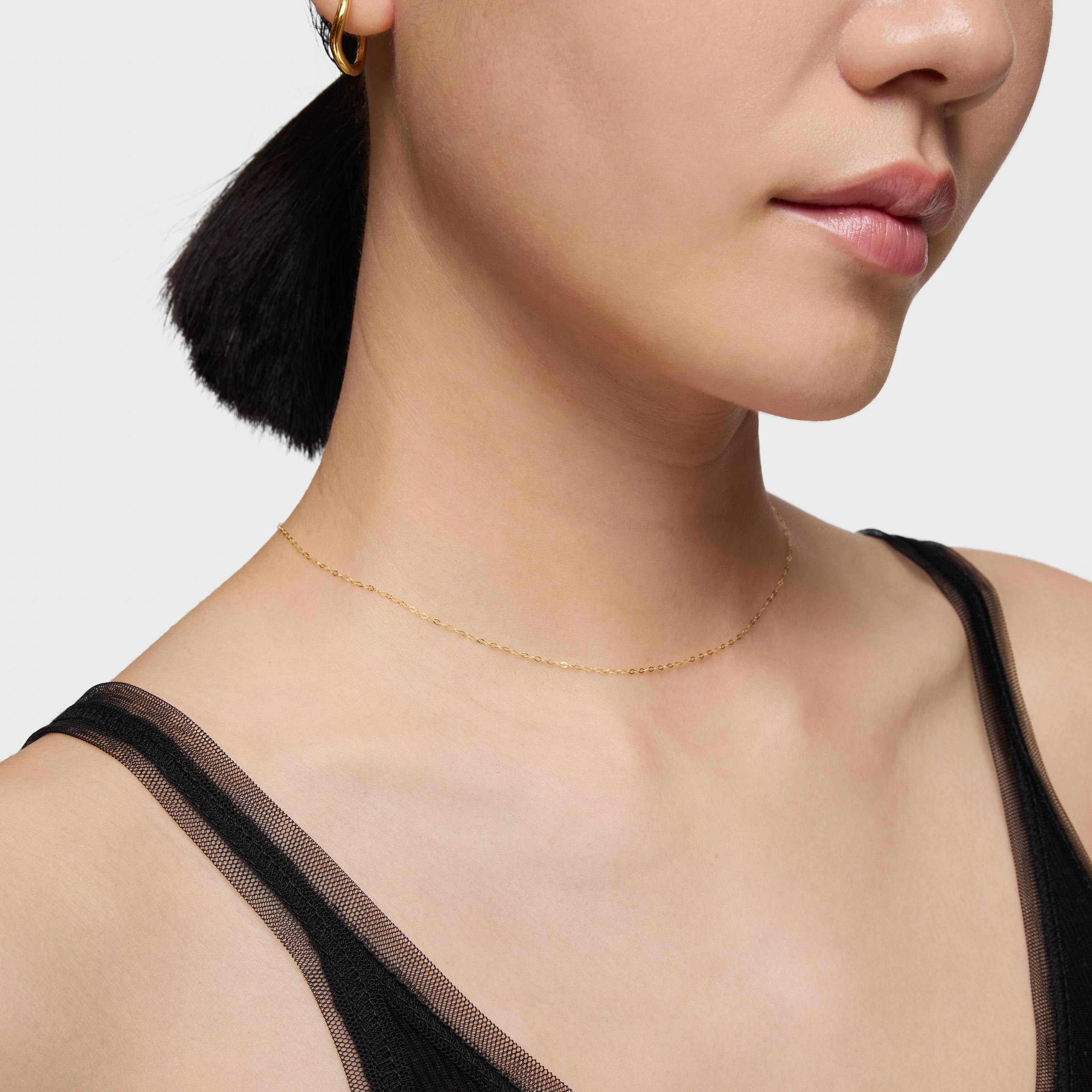 Gold Choker with oval rings measuring 40 cm TOUS Chain