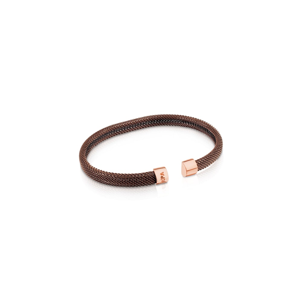 Pulsera TOUS Papa de acero con ba&ntilde;o de oro rosa 18 kt sobre plata
